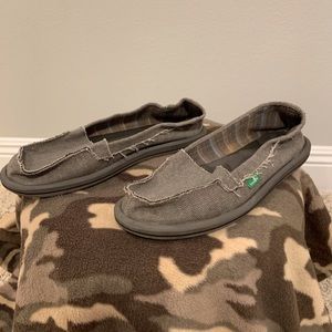 Sanuk light grey slip-ons ($40 OBO)